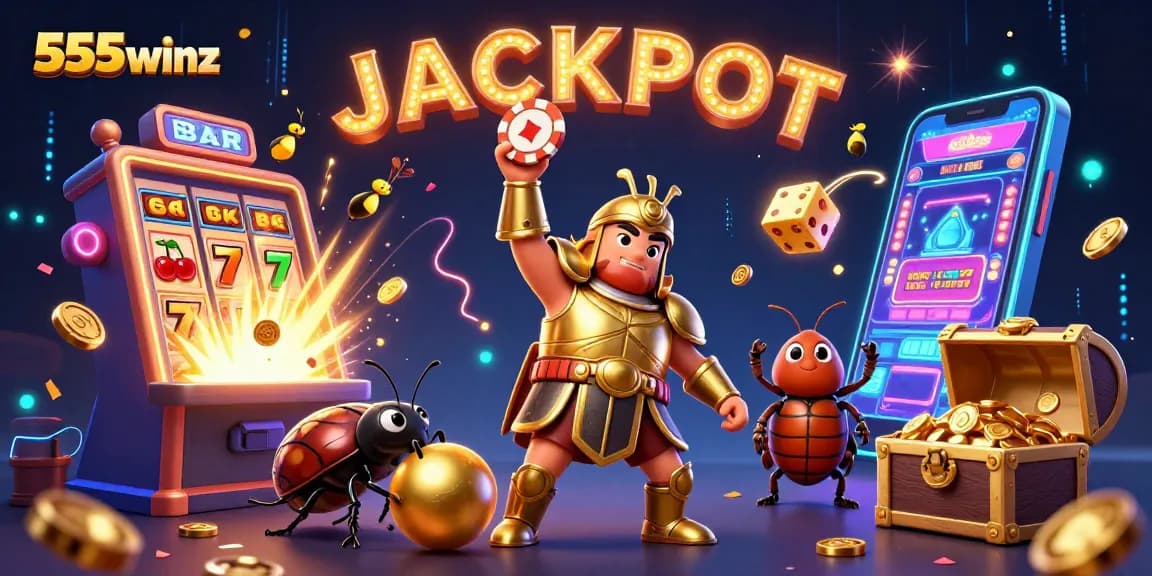 Experience thrilling victories with 555winz through dynamic casino gaming scenes and vibrant graphics.