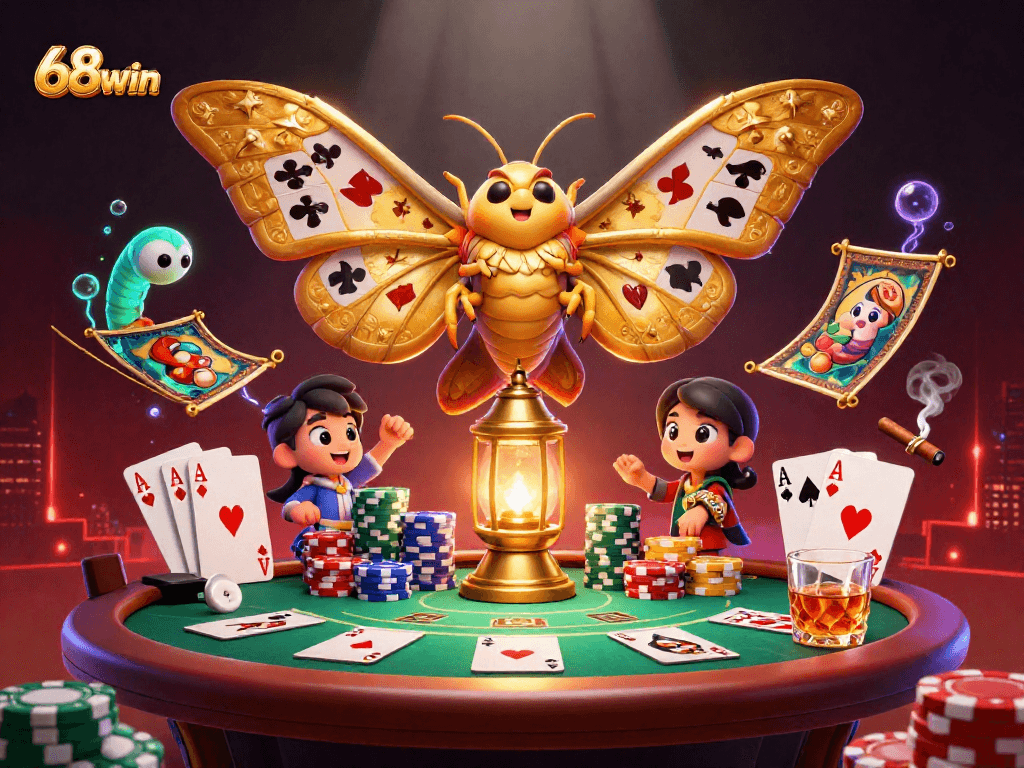 Experience thrilling gameplay at 68win with a dazzling 3D casino scene featuring vibrant gaming elements.