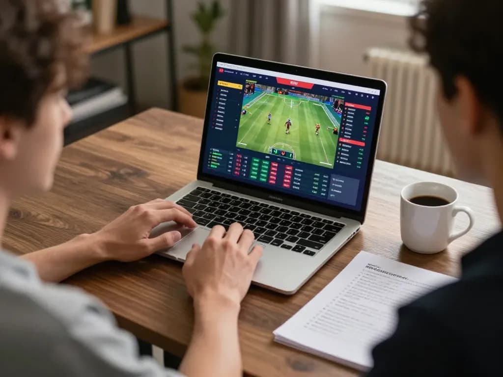 Engaging in hubet cheap sports betting strategies in a cozy home office setting