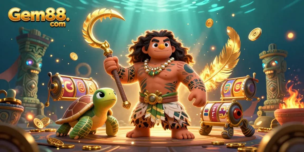 Experience exciting games at Gem88. com with vibrant visuals of casino action and casino characters.