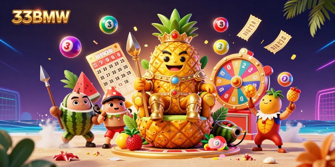 Engage in exciting gameplay at 33BMW, featuring vibrant characters and casino activities.