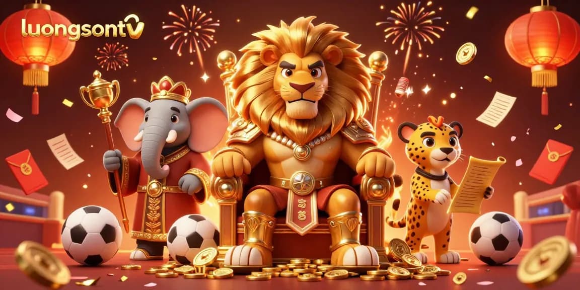 Experience thrilling sports betting with luongsontv's captivating lion king and vibrant casino elements.