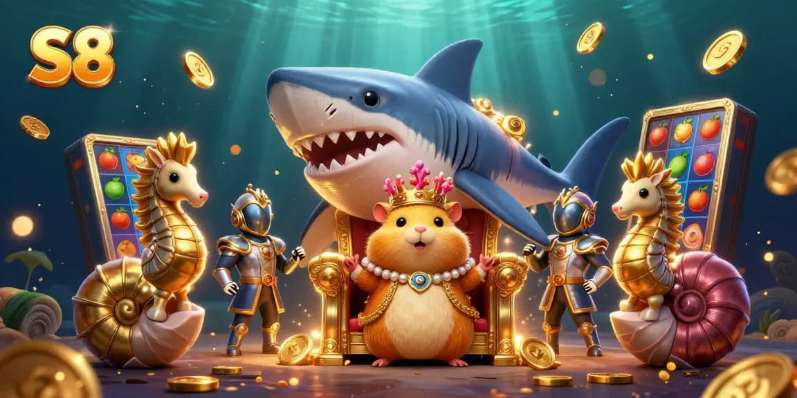 S8 offers thrilling slots gameplay with vibrant visuals and captivating characters in a dynamic casino scene.