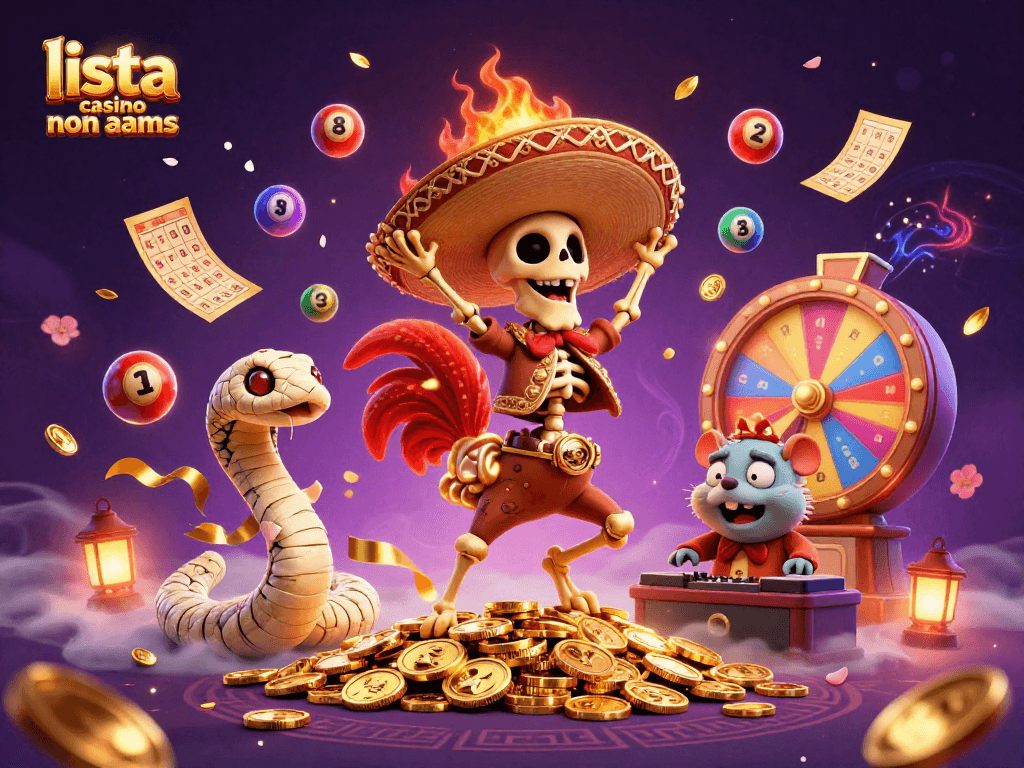 Visualizza la lista casino non AAMS e vivi l'emozione dei giochi con un DJ e personaggi festosi.