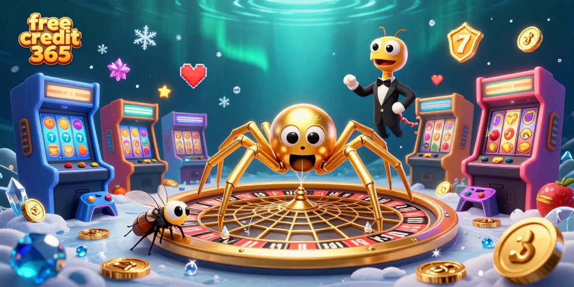 Experience thrilling spins at the roulette wheel with free credit 365 offerings in this captivating casino illustration.