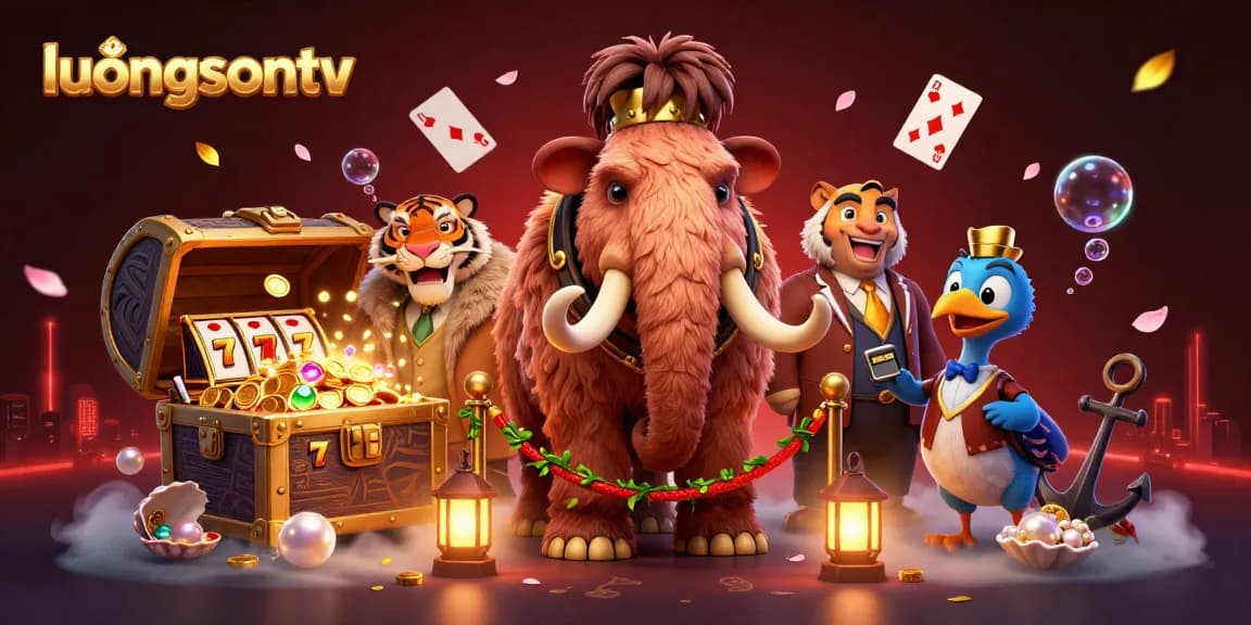 luongsontv showcases dynamic casino adventure featuring characters amidst rich gambling elements.