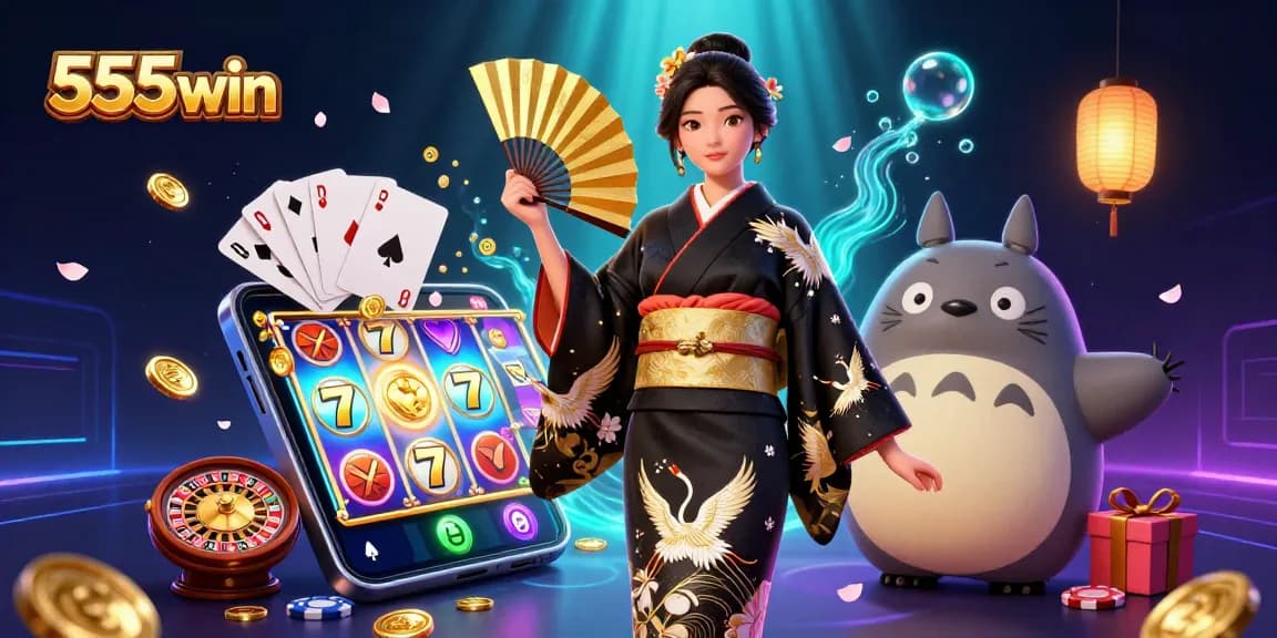 Play thrilling slots and win with 555win, featuring colorful games and a vibrant casino atmosphere.