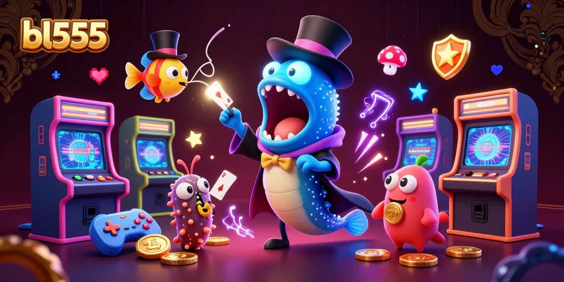 Experience the excitement of bl555 with dynamic casino elements and vibrant characters in a magical scene.