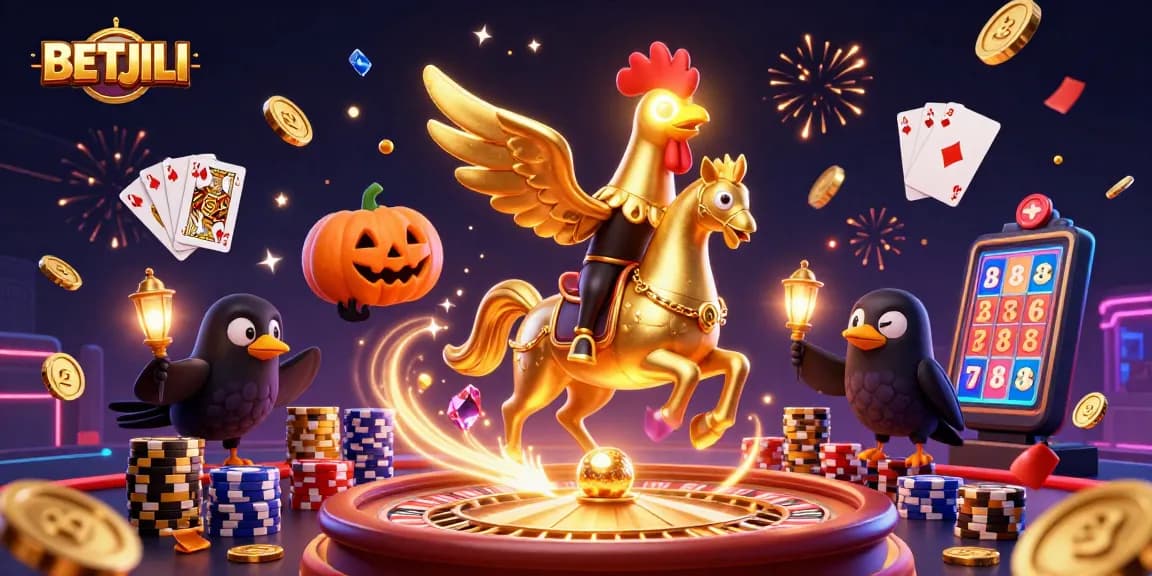 Betjili players enjoy thrilling games in a vibrant 3D casino scene with stunning effects.
