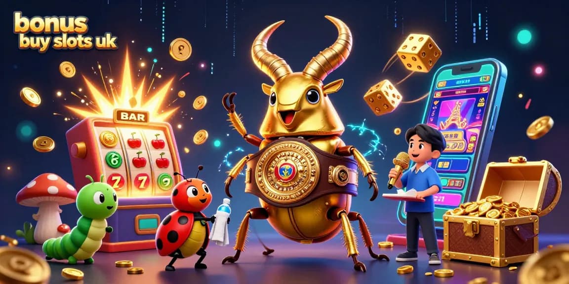 Experience thrilling gameplay with bonus buy slots UK in this exciting 3D casino illustration.