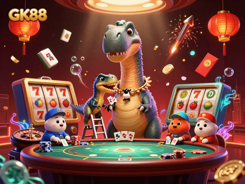Experience thrilling gameplay at GK88 with a captivating scene of vibrant casino action.