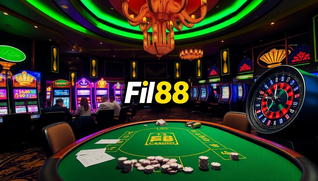 Experience the thrill of gambling with Link Fi88 at a luxurious casino table.