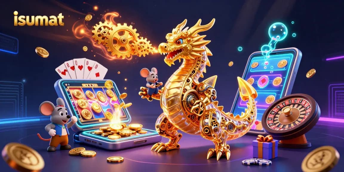 Experience exciting online gaming with isumat's vibrant casino scene featuring dynamic characters and engaging game elements.