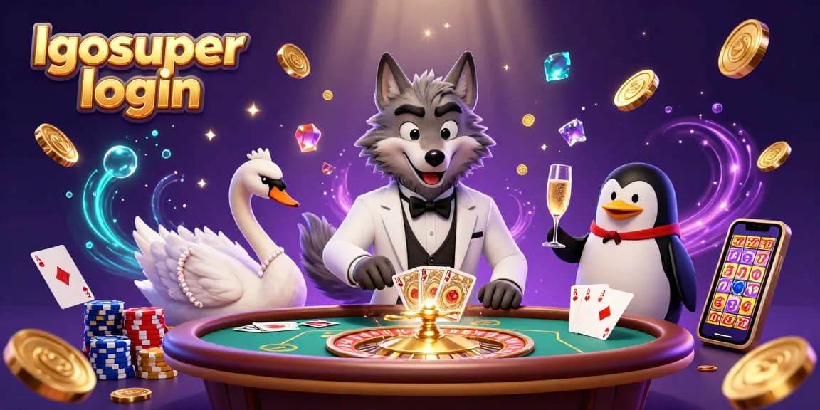 Engage with lgosuper login by winning at the baccarat table with charming characters in this lively casino scene.
