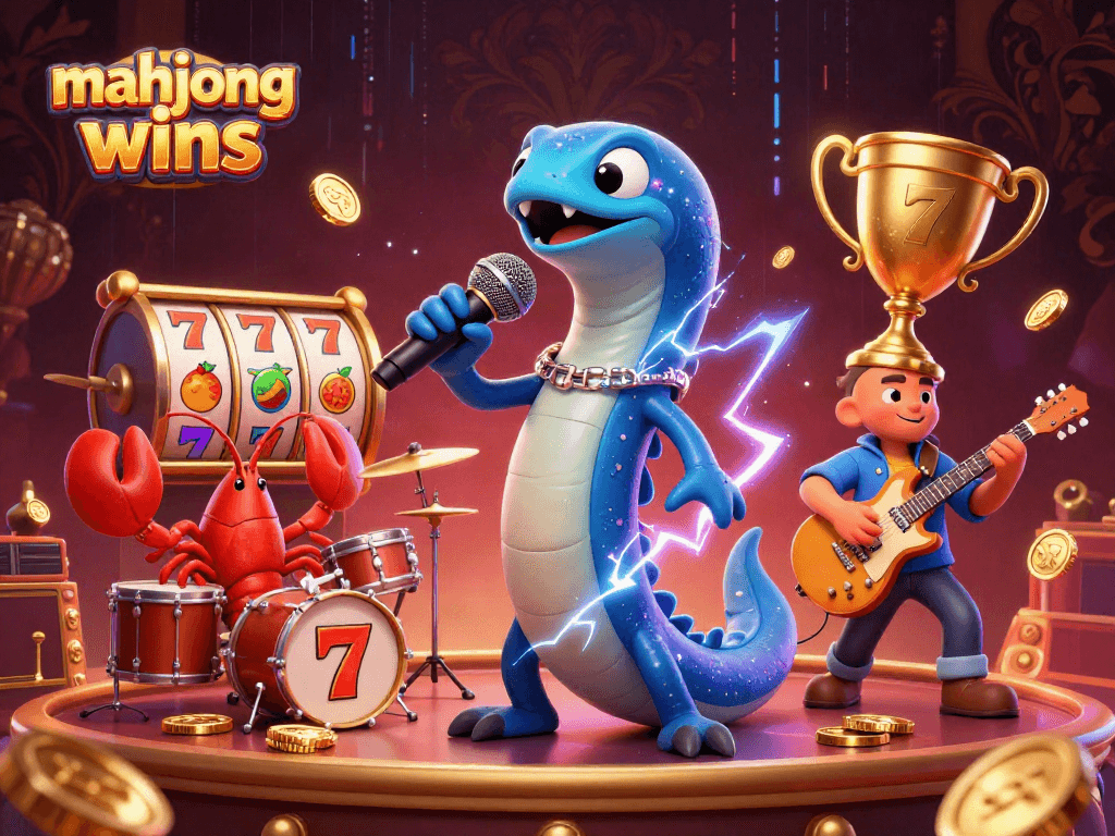 Experience mahjong wins with 3D electric eel DJ and vibrant casino scene.