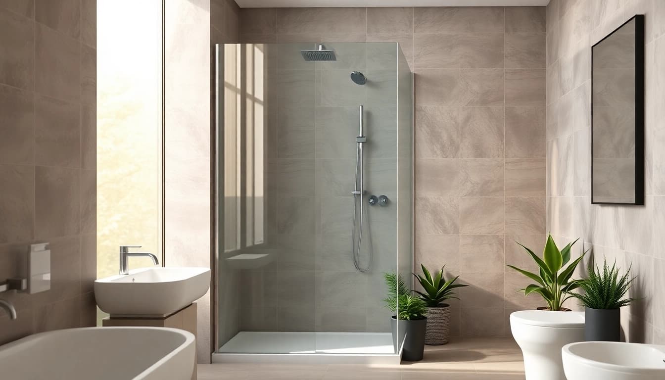 Enhance your bathroom with corner shower screen frameless, showcasing modern elegance and style.