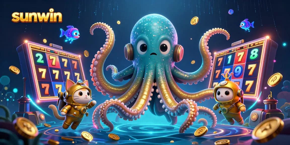 Experience thrilling gameplay with sunwin's vibrant jackpot slots as a kraken emerges from the depths.