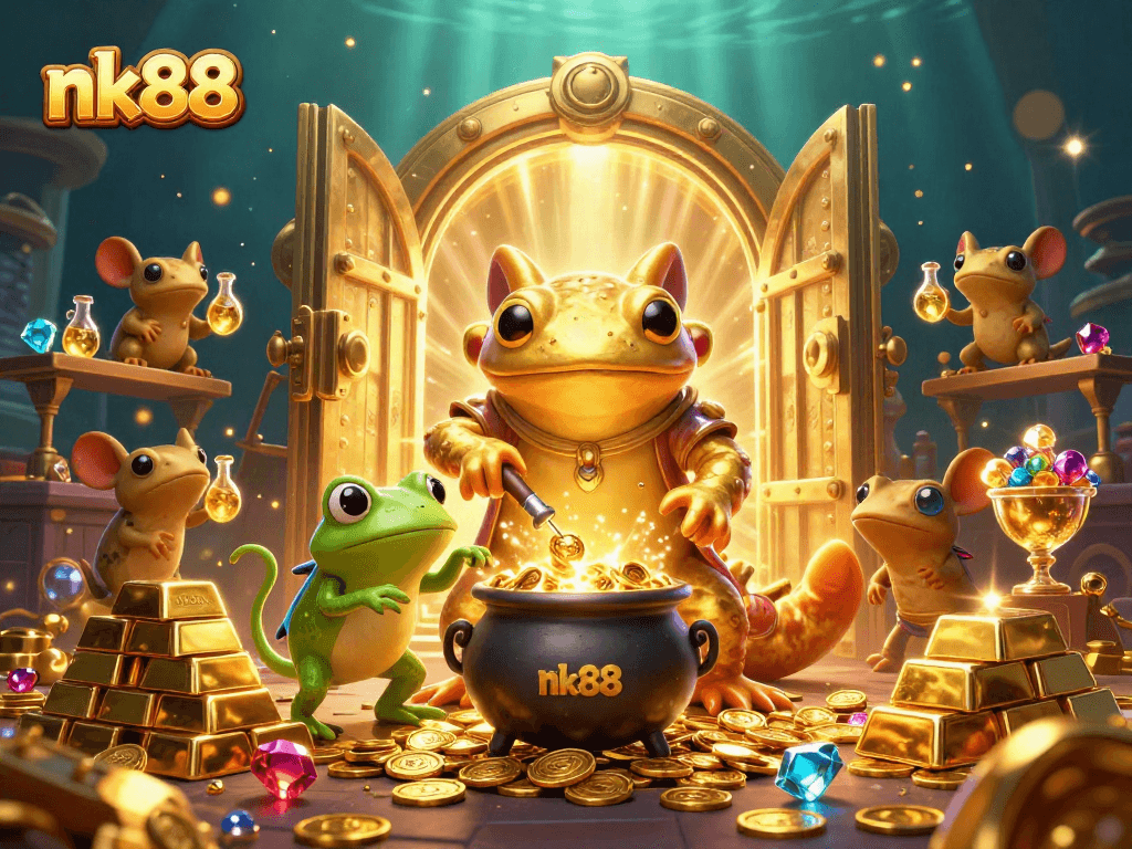 Try your luck with nk88 while exploring a magical casino filled with gold and treasure!