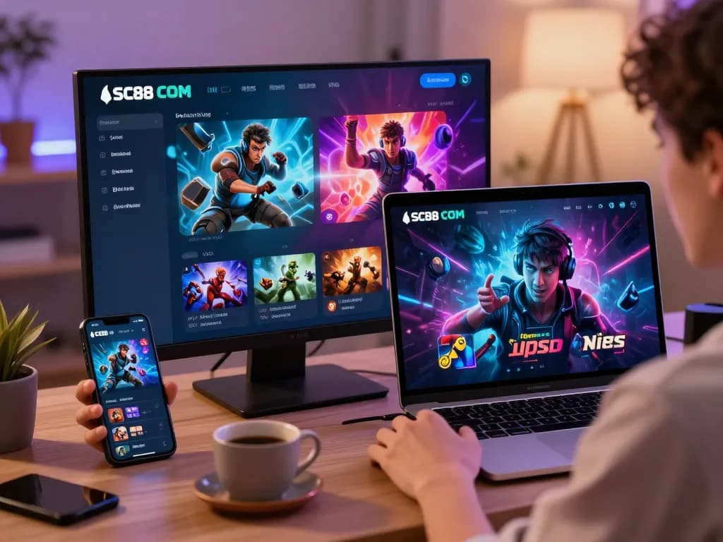 Engaging user experience on SC88 COM online gaming platform with vibrant game visuals.