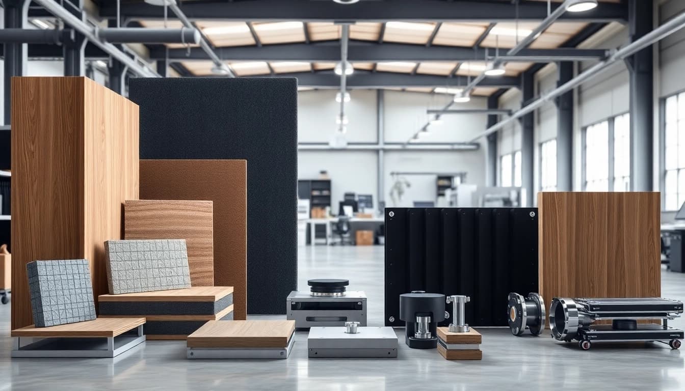 Showcasing sound and vibration control products demonstrating their features and innovation.