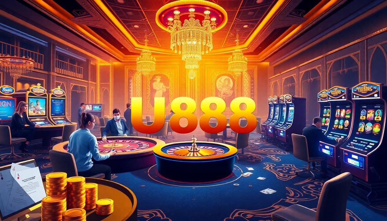 Experience thrilling online gambling at U888 with engaging casino games and vibrant visuals.