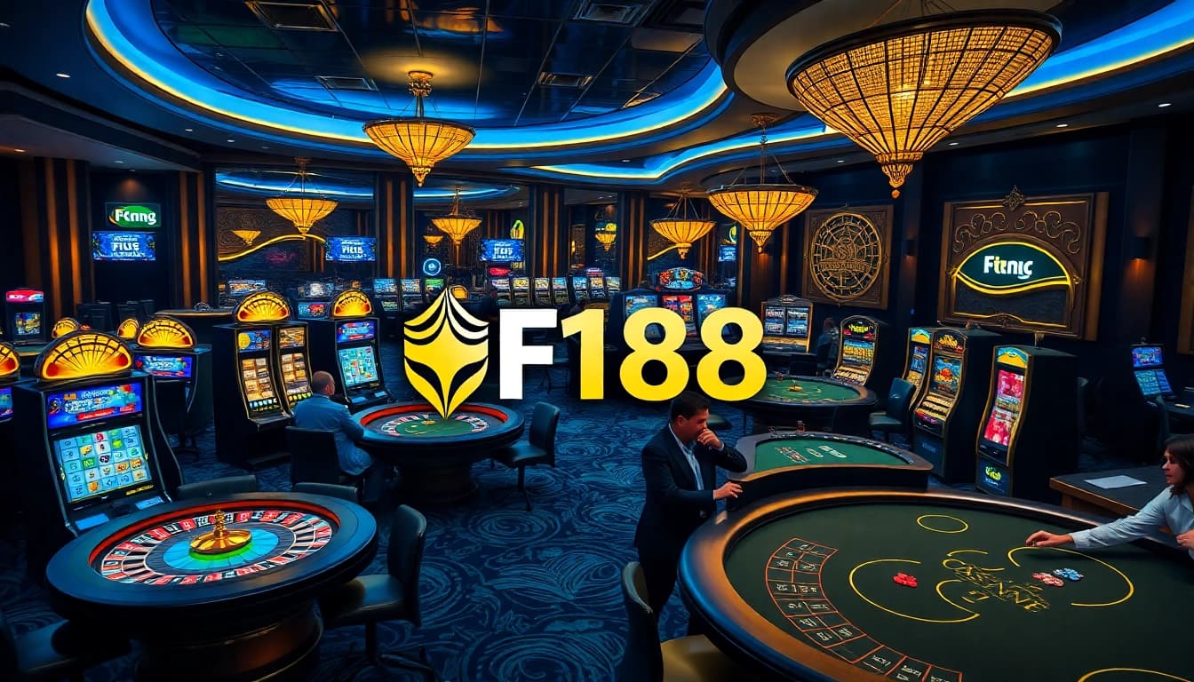 Experience the excitement at F168 casino with vibrant tables and players in action.