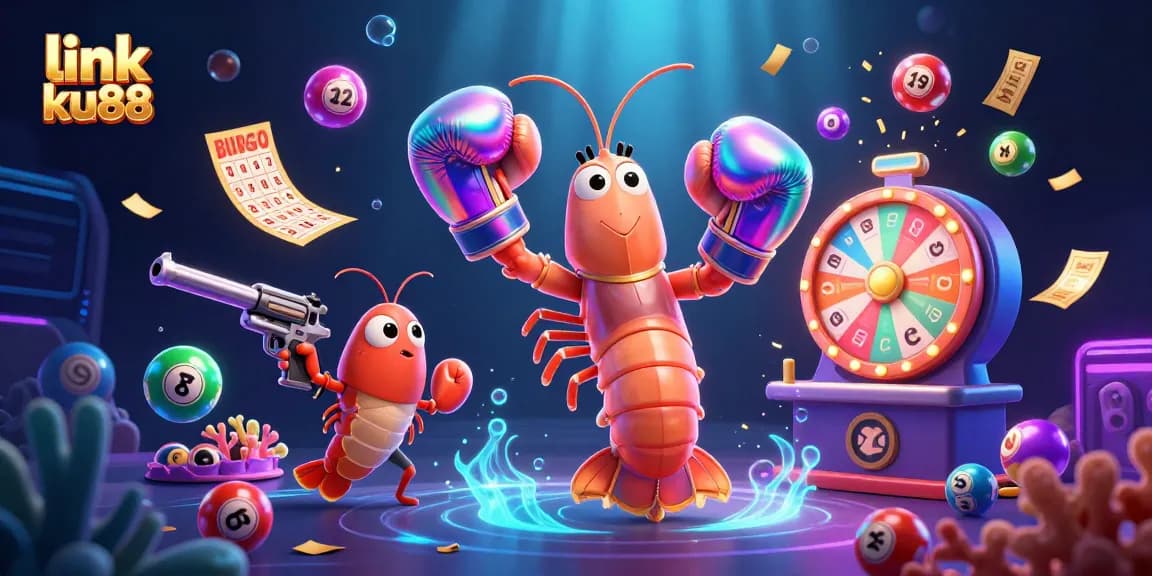 Win big with link ku88's vibrant lottery scene featuring lively characters and exciting prizes.