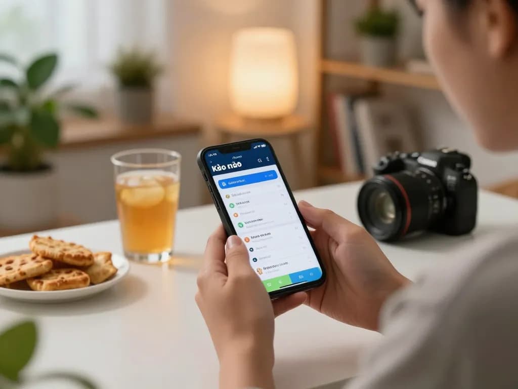 Kèo nhà cái displayed on smartphone during intense sports betting session in a cozy home.