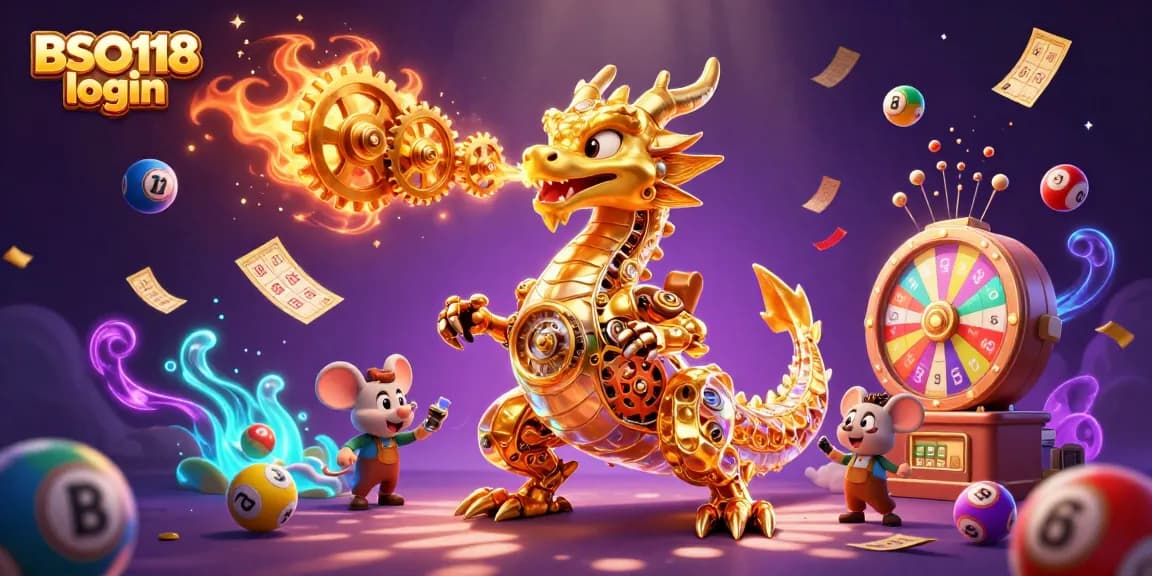 Experience thrilling games with BSO118 login in this vibrant and detailed casino scene.