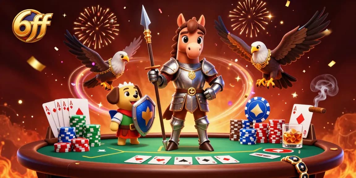 Experience thrilling moments at 6ff's poker tables with our legendary characters!