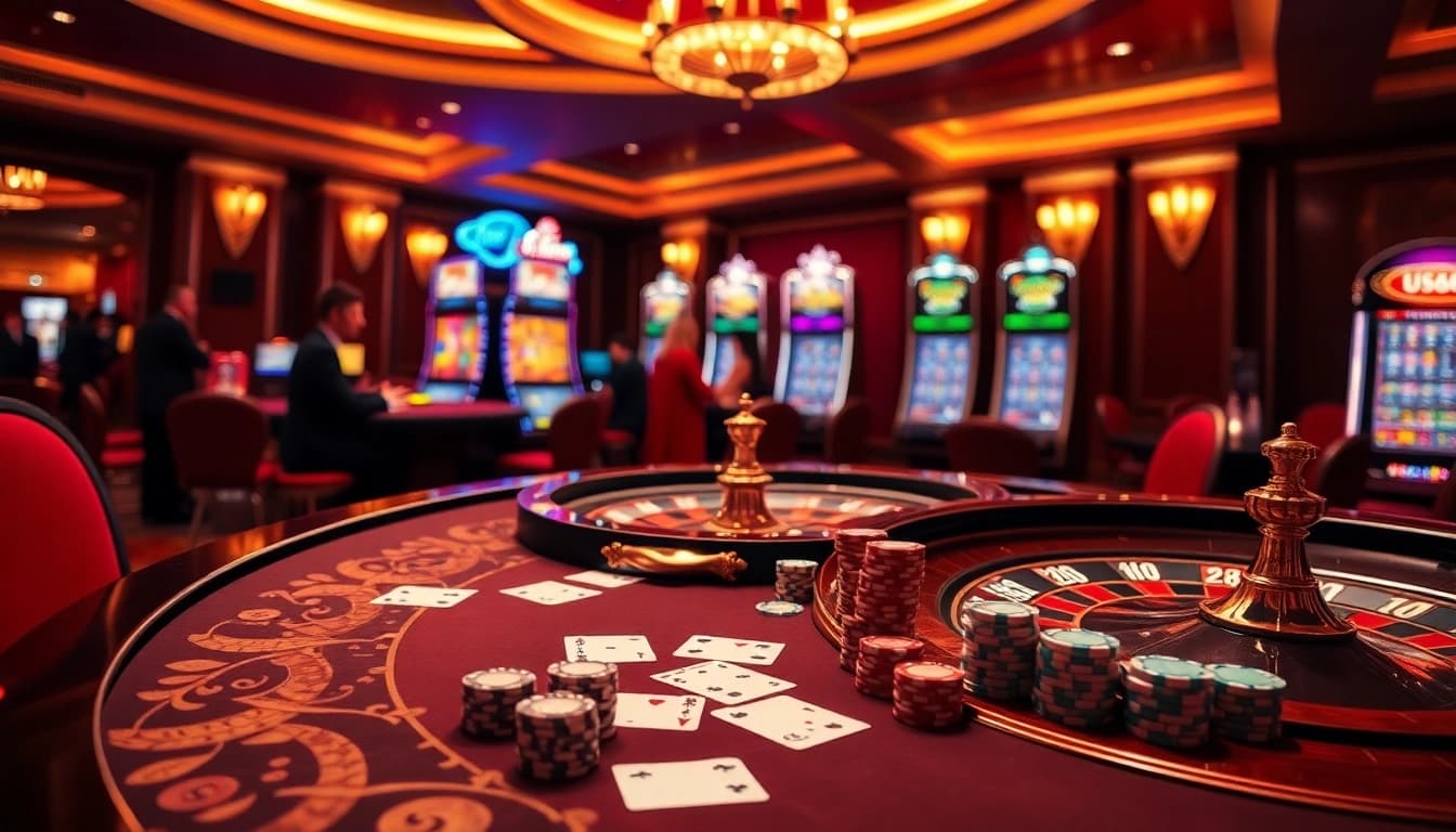 U888 casino players engaging with high-stakes betting at a dynamic poker table.