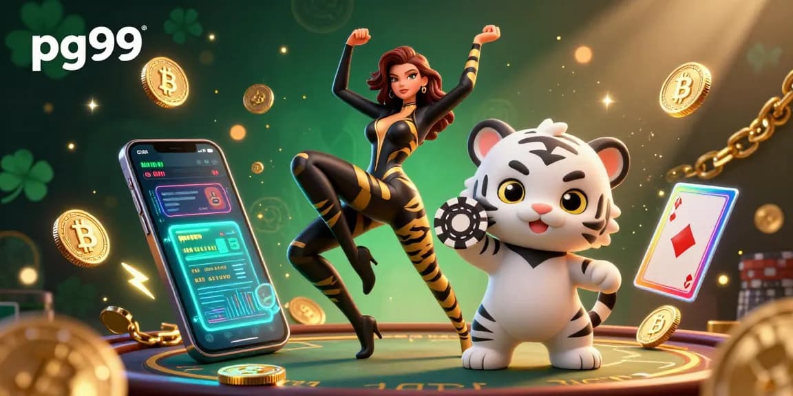 Experience thrilling gameplay at pg99 with stunning characters and vibrant casino elements, showcasing a captivating online gambling scene.
