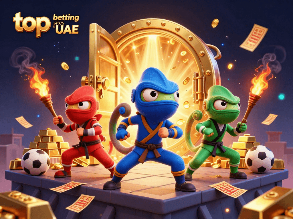 Engage in the top betting sites in UAE with our vibrant sports betting ninja scene, featuring dynamic action and golden riches.