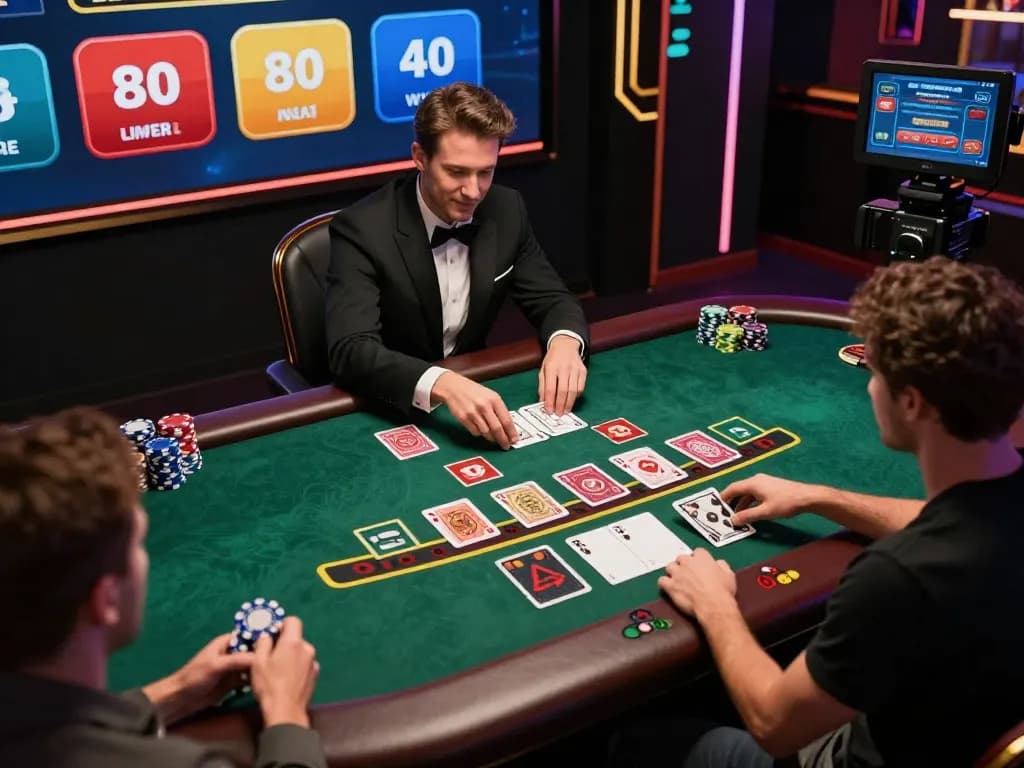 Players strategizing in blackjack on lu88. com while enjoying a sleek online gaming experience.