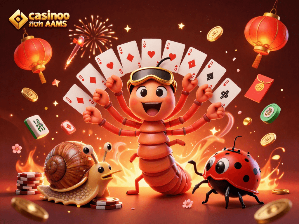 Gioca nei casino sicuri non AAMS con l'illustrazione di un dealer e simboli fortunati che celebrano l'intrattenimento.