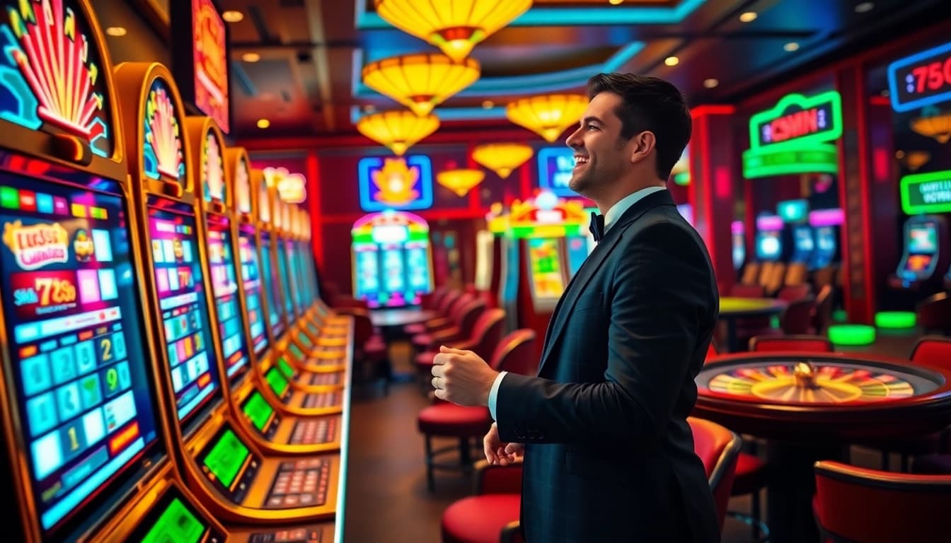 Experience thrilling moments at VSWIN casino with exciting slot machines and vibrant atmosphere.