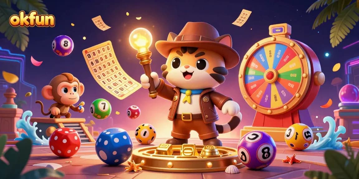 Experience thrilling gameplay with okfun in a vibrant dynamic casino scene featuring exciting elements.