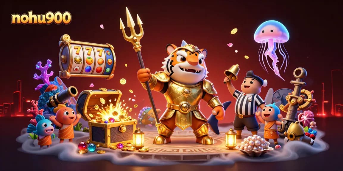 Join nohu900 for an exhilarating underwater casino adventure featuring vibrant characters and immersive gameplay.