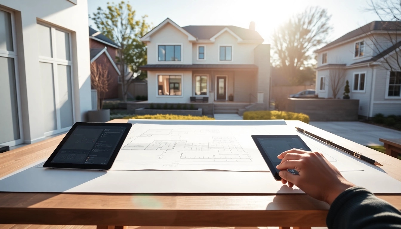 Luxury home architect Boston showcases elegant design process in a bright modern setting.