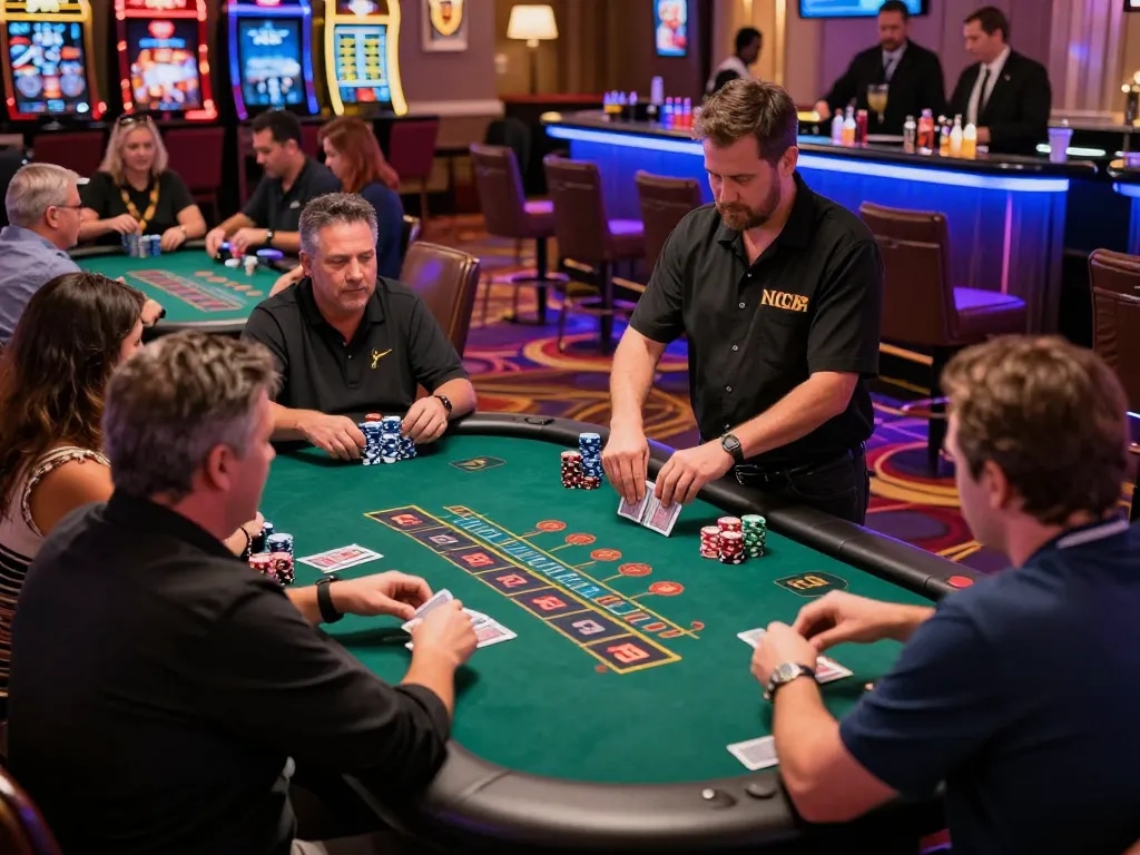Players engaging in a thrilling blackjack game at 789pp casino, showcasing strategy and excitement