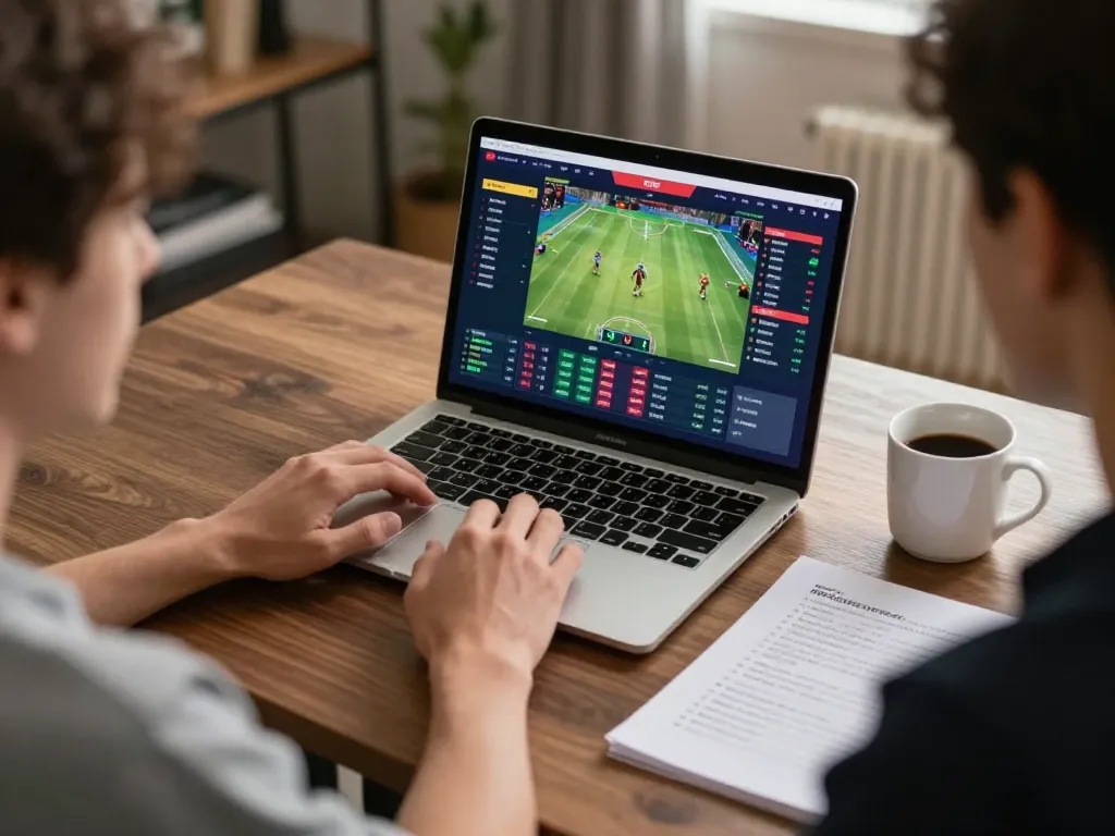 Engaging in hubet cheap sports betting strategies in a cozy home office setting