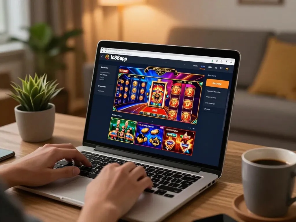 Engaging gameplay on the lc88app showcasing vibrant slot machines and live dealers.