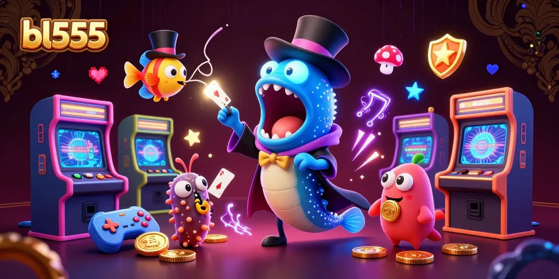 Experience the excitement of bl555 with dynamic casino elements and vibrant characters in a magical scene.