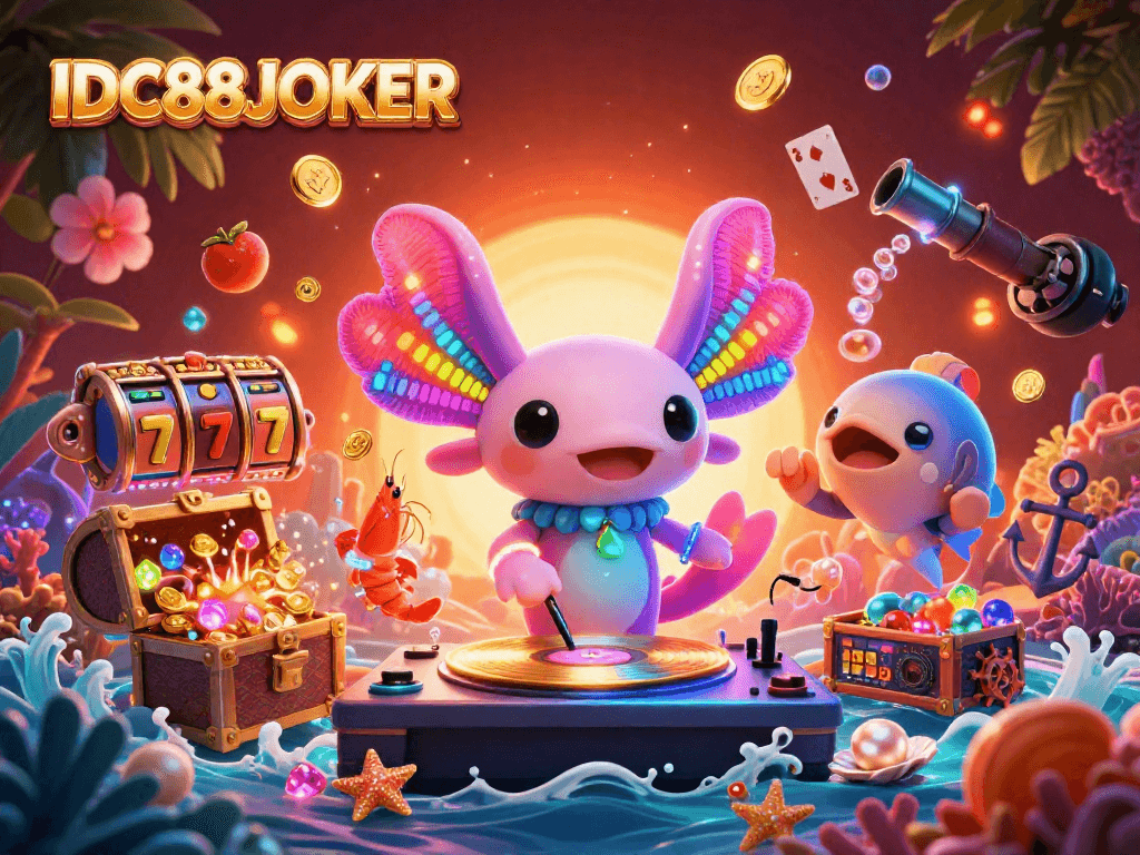 Experience excitement at IDC88JOKER with vibrant characters and dynamic gambling elements.