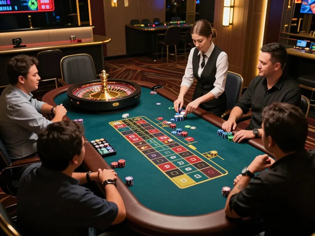 Experience thrilling gameplay at hi88 nổ hũ casino, with dynamic roulette action and lively players.