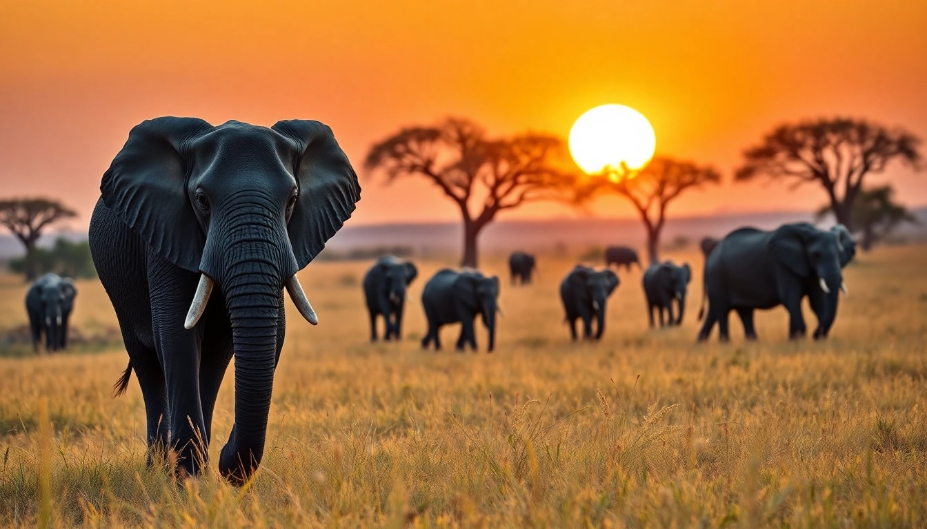 Witness a majestic herd on a Tanzania Safari, capturing the beauty of elephants in their natural habitat.