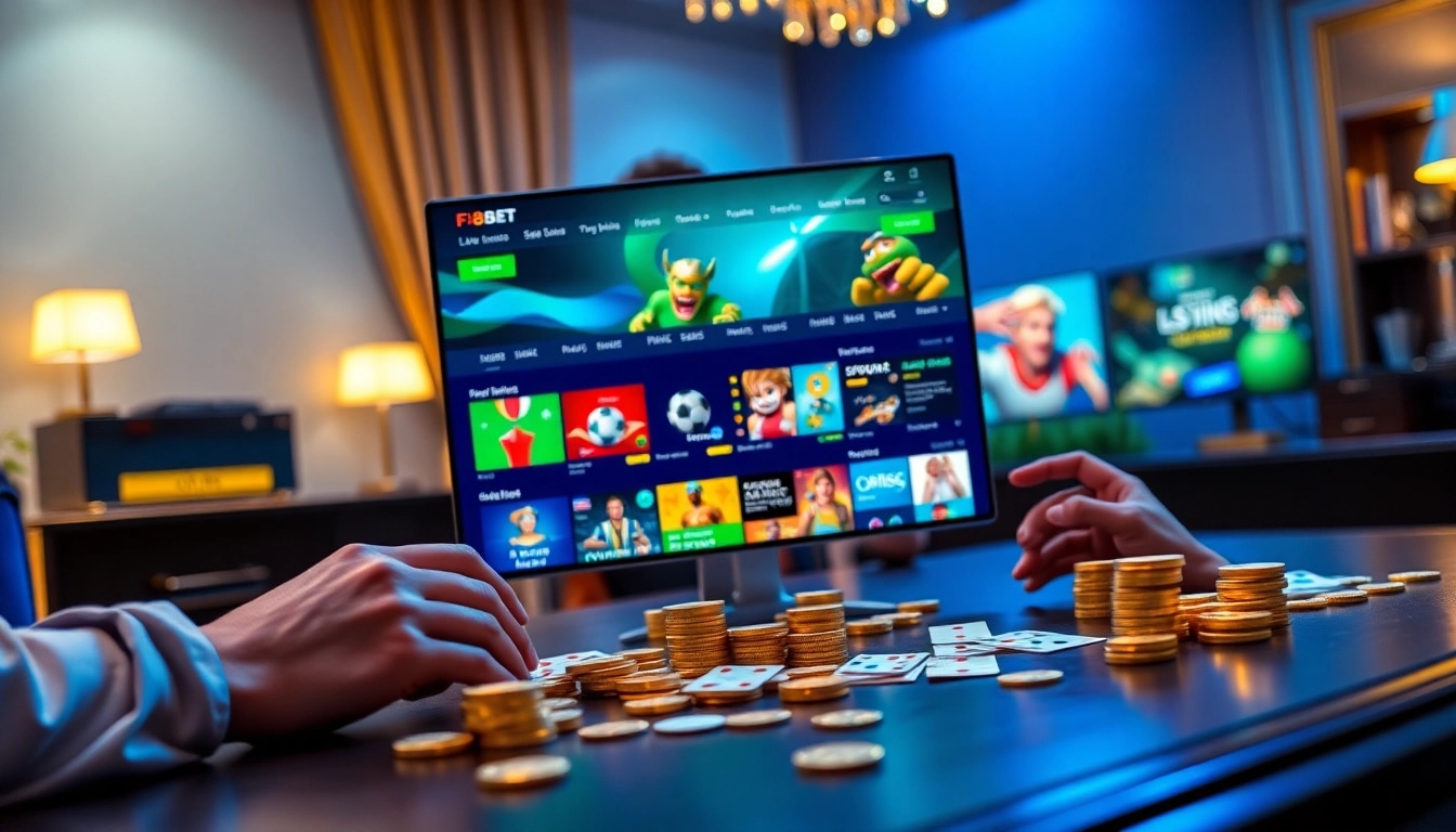 F8bet online gambling platform showcasing vibrant gaming options and a secure interface.