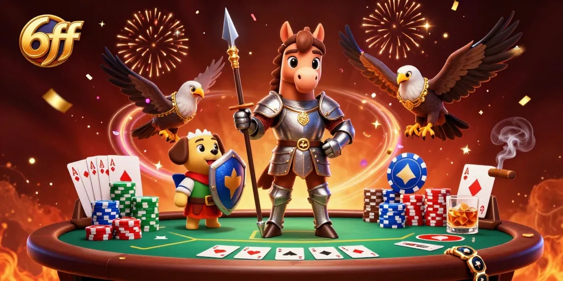 Experience thrilling moments at 6ff's poker tables with our legendary characters!