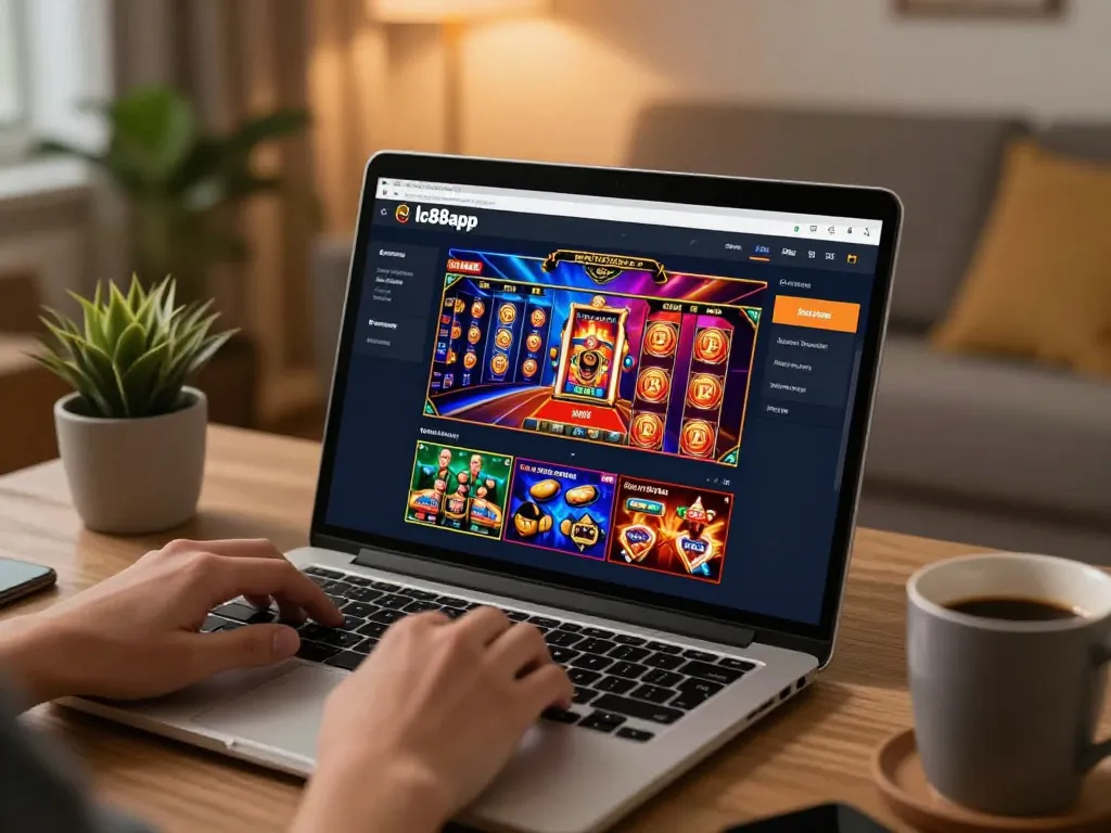 Engaging gameplay on the lc88app showcasing vibrant slot machines and live dealers.