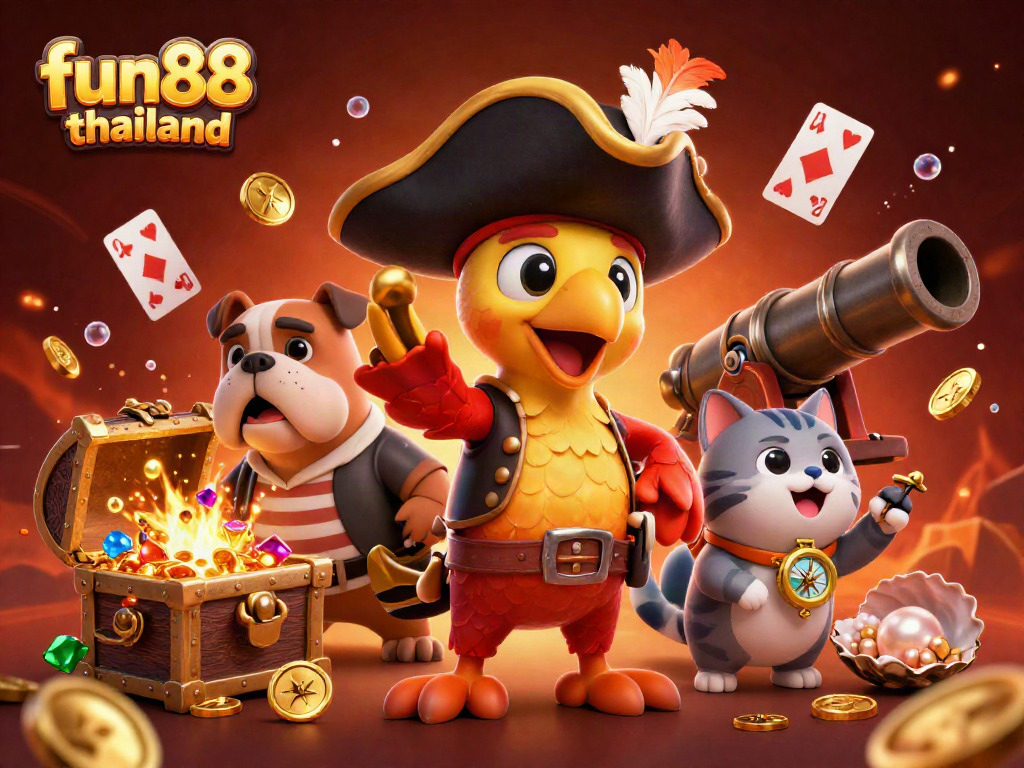 Experience exciting gaming with fun88 thailand featuring animated characters and vibrant casino elements.